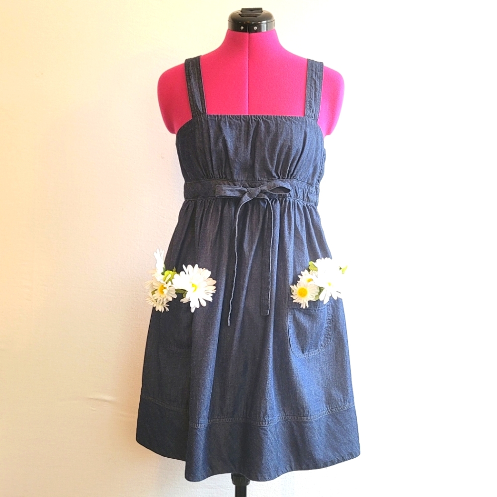 Forever 21 Tie-Waist Denim Dress With Pockets